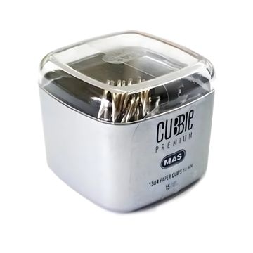 Spinacze do papieru MAS Cubbie Premium  srebrne 15 sztuk
