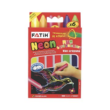 Kredki woskowe Fatih Neon 6 kolorów