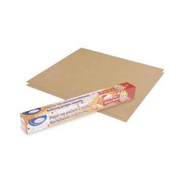 Papier do pieczenia w arkuszach kraft 38 cm x 42 cm brązowy 20 sztuk
