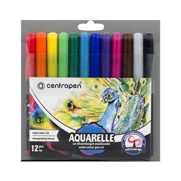 Flamastry akwarelowe Centropen 8683 zestaw 12 kolorów