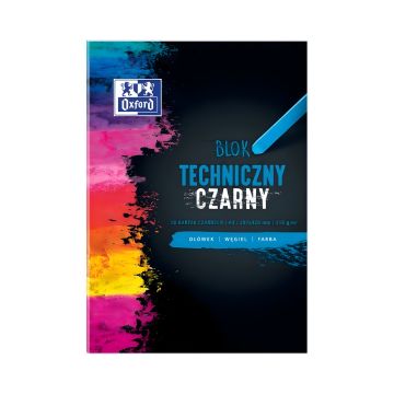 Blok techniczny czarny Oxford format A3 10 kartek