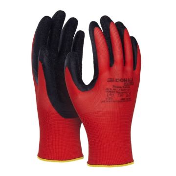 Rękawice ochronne Super Latex DONAU SAFETY kat. II rozmiar 8 czerwone