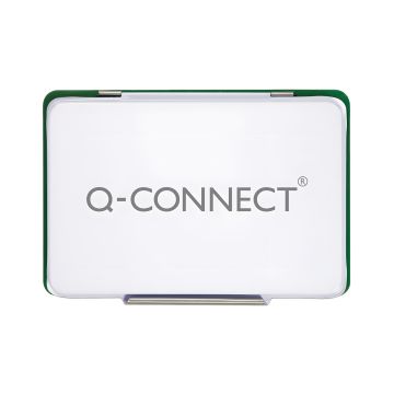 Poduszka do stempli Q-CONNECT z tuszem metalowa zielona 110x70mm do biura