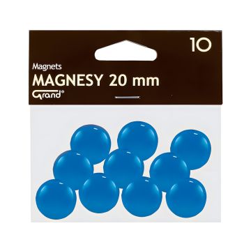 Magnes 20mm GRAND, niebieski, 10 sztuk