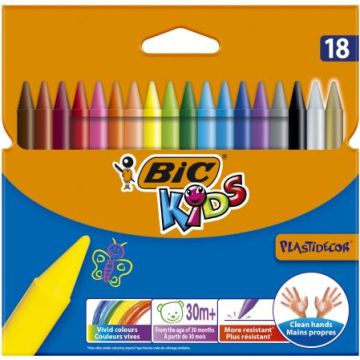 Kredki świecowe BIC Plastidecor zestaw 18 kolorów