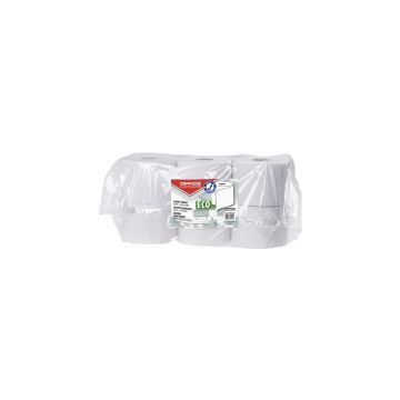 Papier toaletowy makulaturowy dwuwarstwowy biały 63m OFFICE PRODUCTS 12szt