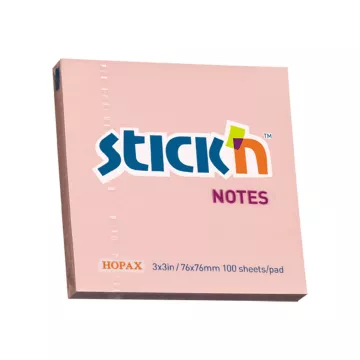 Notes Samoprzylepny Różowy Pastelowy 76x76 mm 100 Kartek