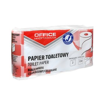 Papier toaletowy celulozowy dwuwarstwowy biały OFFICE PRODUCTS 150 listków 15m 8szt
