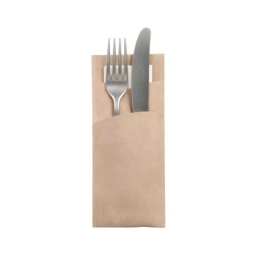 Torebki na sztućce papierowe z białą serwetką 20 x 8,5 cm 520 sztuk