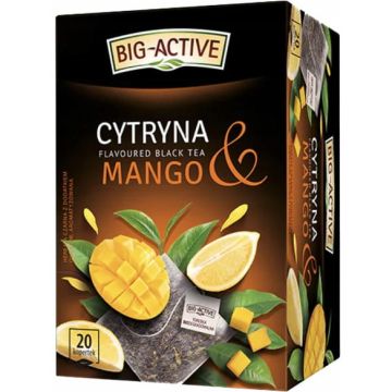 Herbata Czarna BIG-ACTIVE Cytryna & Mango 20 torebek
