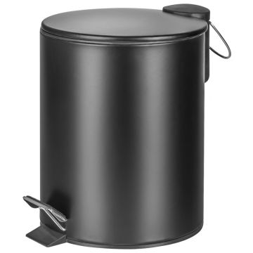 Kosz ze stopką Donau Home Modern, wolnoopadający, 5l, czarny