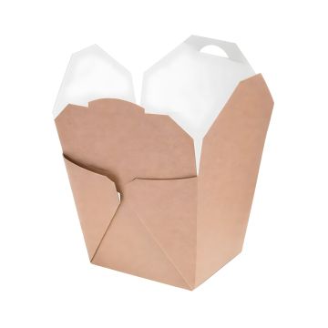 Menubox papierowy do noodle 450 ml 8 x 6,5 x 8,5 cm z pokrywką 50 sztuk