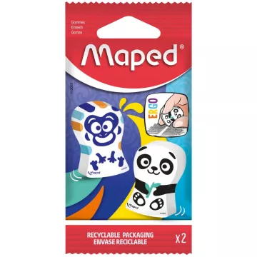 Gumka Ergo Fun ergonomiczna mix kolorów w papierowym opakowaniu eco