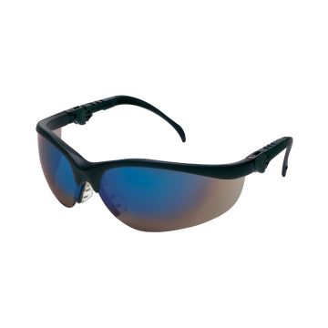 Okulary ochronne MCR Klondike Plus niebieskie lustrzane soczewki czarne oprawki
