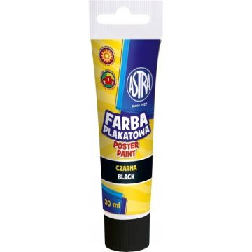 Farba Plakatowa Szkolna Czarna 30ml ASTRA