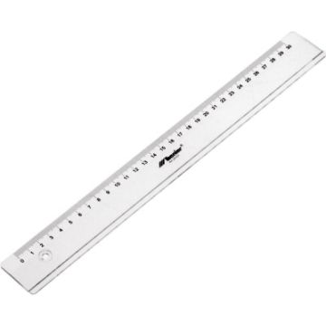 Linijka przezroczysta 30 cm dla praworęcznych z etui