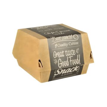 Pudełko na burgera papierowe Good Food z zadrukiem 11,5 x 11 x 7 cm 50 sztuk