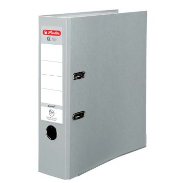 Segregator Herlitz A4 8cm Q.file popielaty