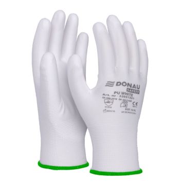 Rękawice ochronne DONAU SAFETY PU White kat. II rozmiar 11 białe