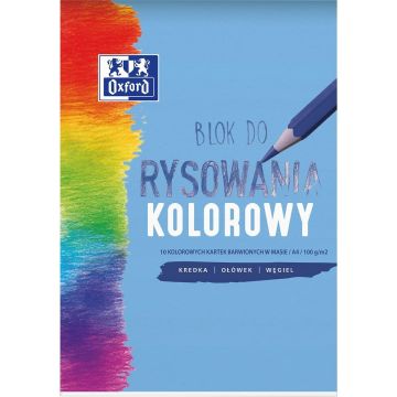 Blok Rysunkowy Kolorowy A4 Oxford 10 kartek 100g