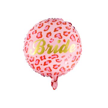 Balon Foliowy Bride Mix Kolorów ze Złotym Napisem 45 cm