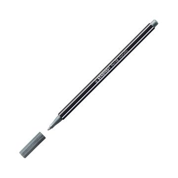 Pisaki Stabilo Pen 68 metaliczne srebrne, końcówka fibrowa