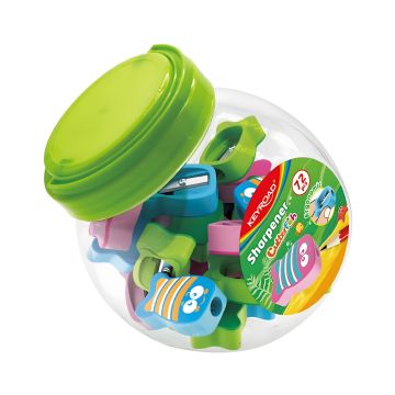 Temperówka plastikowa pojedyncza KEYROAD Funny Fish mix kolorów tuba 72 szt.