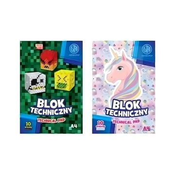 Blok techniczny biały ASTRAPAP A4 10 kartek