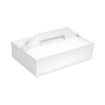 Pudełka kartonowe na ciastka z uchwytem brązowe 27 x 18 x 8 cm 50 sztuk