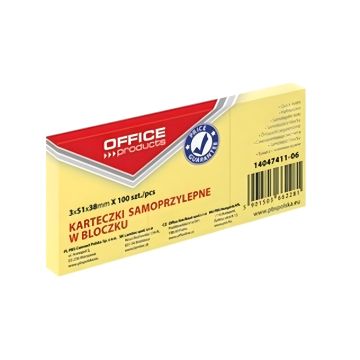 Bloczek samoprzylepny 38x51mm OFFICE PRODUCTS (3x100)