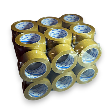 Taśma Pakowa BOPP Solvent 48mm 132m Havana Brązowa 1 Rolka