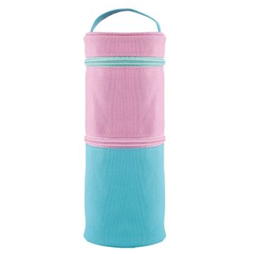 Piórnik KEYROAD tuba z podwójnym zamkiem uchwytem mix kolorów 32x12x8 cm 1 sztuka