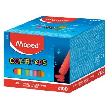 Kreda Colorpeps Kolorowa Niepyląca 100 sztuk w pudełku