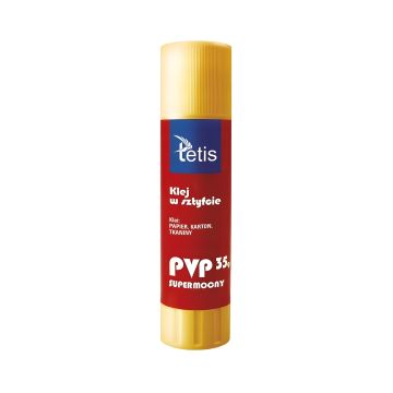 Klej w sztyfcie na bazie PVP Tetis 35g - opakowanie 12 sztuk