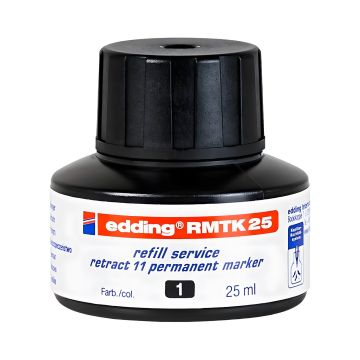 Tusz do uzupełniania markerów permanentnych Edding retract 11 e-RMTK 25 czarny 25 ml