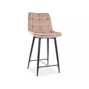 Półhoker Velvet beż Bluvel 28 czarny mat Chic Signal