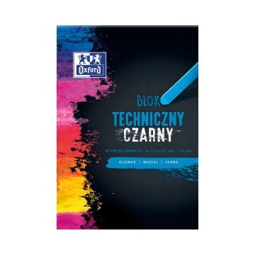 Blok techniczny czarny Oxford format A4 20 arkuszy