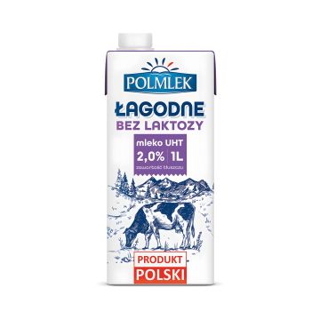 Mleko UHT Polmlek bez laktozy 2% 1l