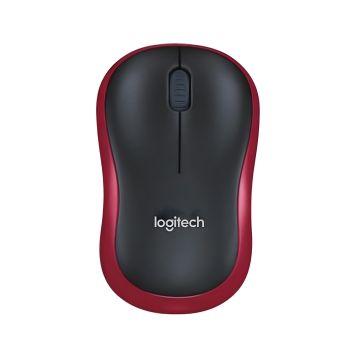 Logitech Mysz M185 czerwona bezprzewodowa – mysz optyczna USB