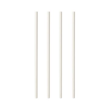 Słomki papierowe jumbo białe o wymiarach 8 na 250 mm opakowanie 100 sztuk