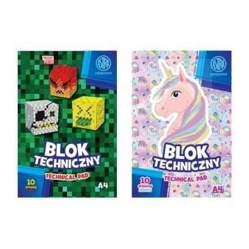 Blok techniczny biały ASTRAPAP A4 10 kartek