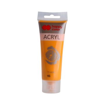 Farba akrylowa ciemnożółta, pojemność 75 ml, profesjonalna do biura i reklamy
