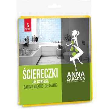 Ściereczki kuchenne jak bawełna ANNA ZARADNA, mix kolorów, 5 sztuk