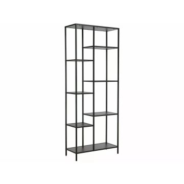 Regał Loftowy metalowy 7 półek czarny 70x178 Costa Signal