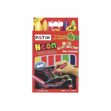 Kredki woskowe Fatih Neon 6 kolorów