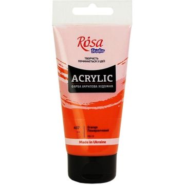 Farba Akrylowa Rosa Studio Pomarańczowa 407 75ml do Różnych Powierzchni