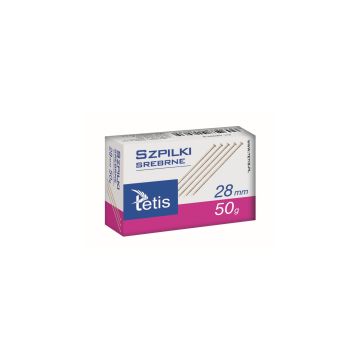 Szpilki Tetis srebrne 15 mm, 50 gram