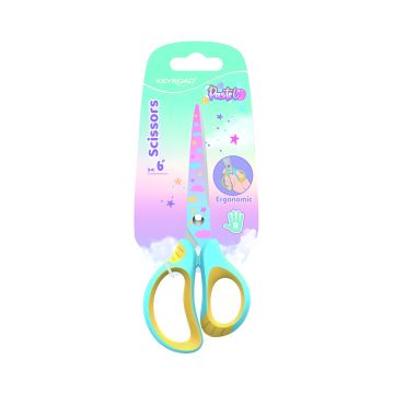 Nożyczki szkolne KEYROAD Pastel ergonomiczne 15,5 cm blister mix kolorów 12 szt