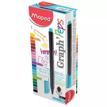 Cienkopis Graph Peps Błękitny z Metalową Końcówką 0,4 mm