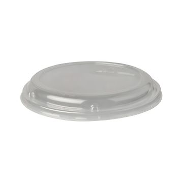 Pokrywka okrągła plastikowa do pojemników PLA 350ml przezroczysta 50 sztuk